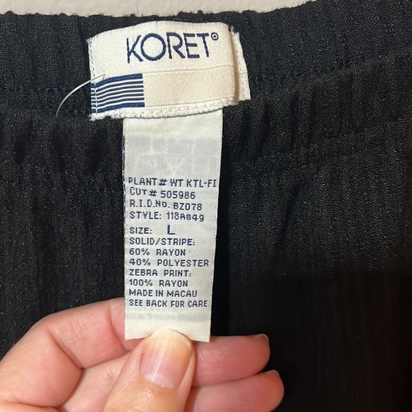 Boho Tiered Skirt Koret Black Maxi women’s L B&W Zebra Patchwork Embroidery - Picture 4 of 10